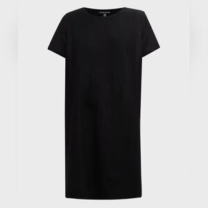 Eileen Fisher Scoop Neck Crepe Midi T-shirt Dress. Retail $248